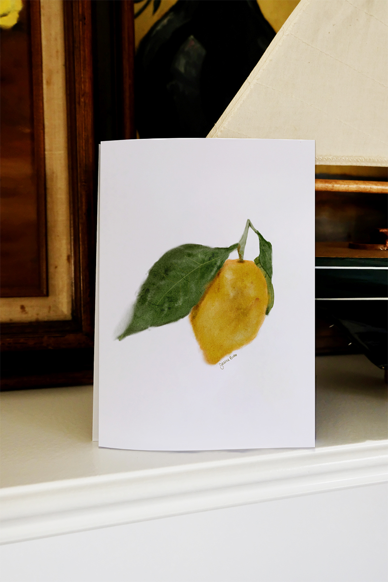 Lemon greeting card garden summer fresh