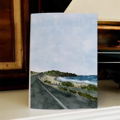 pch drive coastal summer vacation greeting card car dad