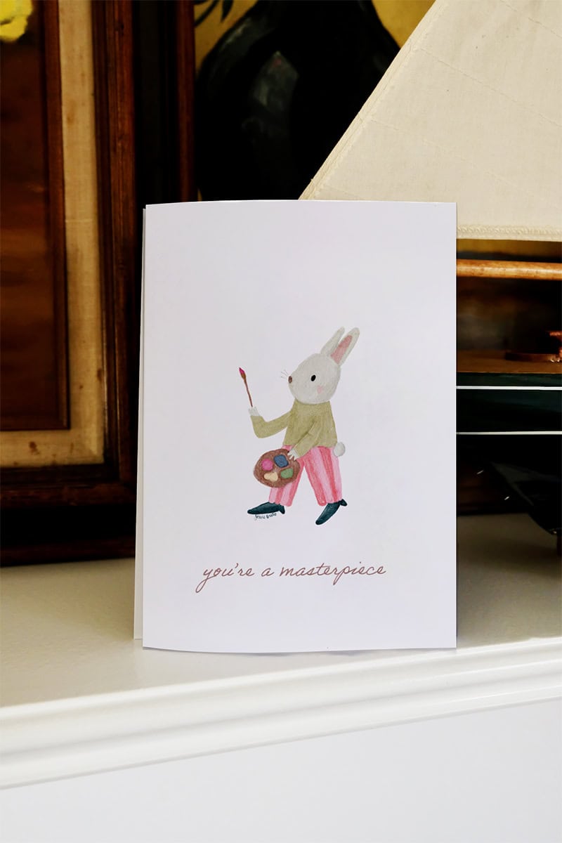 art bunny masterpiece Inspire Inspiration Friend Graduation Greeting Card