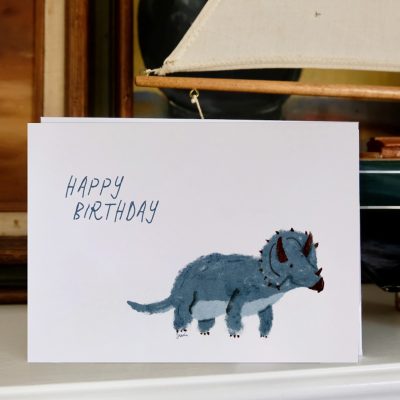 Triceratops Birthday Greeting Card